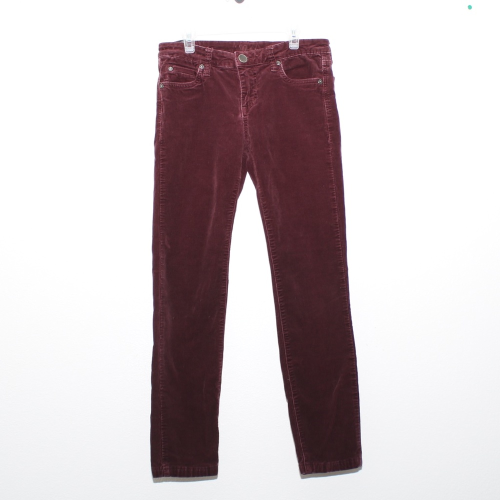KUT from the Kloth Diana Women's Size 4 Burgundy/Wine Corduroy Skinny Jeans